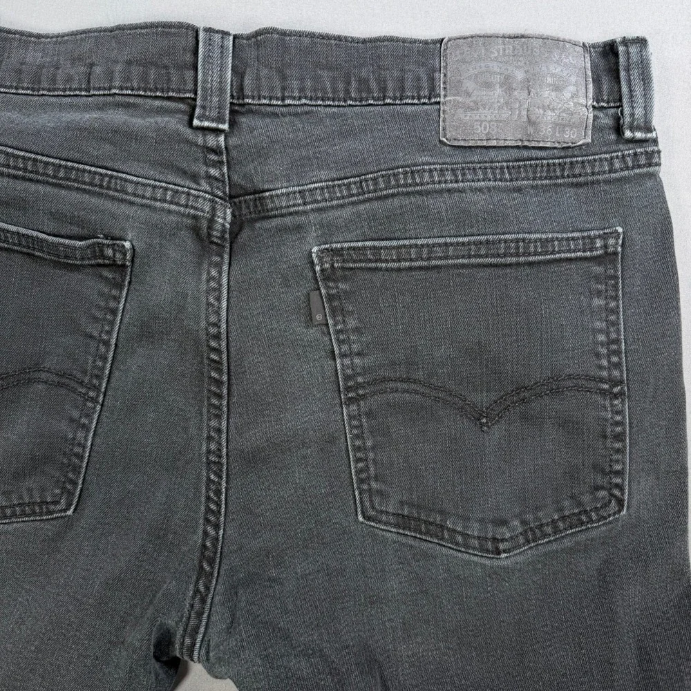 Levi's 508 Regular Taper Jeans Men's W36 L30 Black Washed Denim Pants